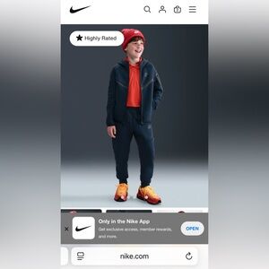 NWOT Nike Kids Sportwear Tech Fleece, size L, green